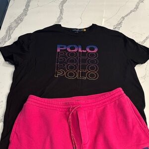 XXL Black Polo Graphic T-Shirt